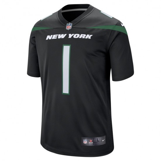 NFL New York Jets Zach Wilson 1 Nike Black 2021 Draft Jersey