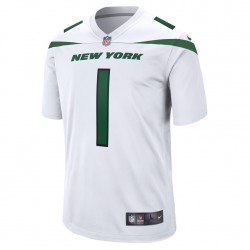 NFL New York Jets Zach Wilson 1 Nike White 2021 Draft Jersey
