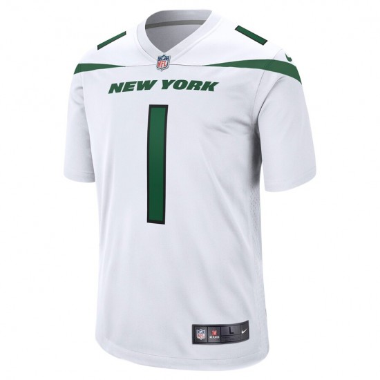 NFL New York Jets Zach Wilson 1 Nike White 2021 Draft Jersey
