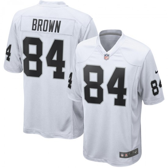 NFL Oakland Raiders Antonio Brown 84 Nike White Jersey