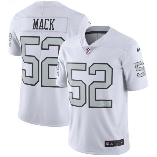 NFL Oakland Raiders Khalil Mack 52 Nike Silver Jersey