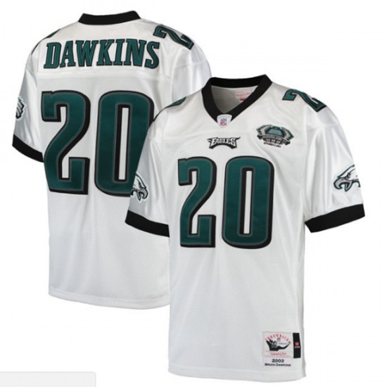 NFL Philadelphia Eagles Brian Dawkins 20 Nike White Jersey