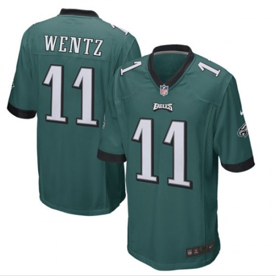 NFL Philadelphia Eagles Carson Wentz 11 Nike Green Jersey