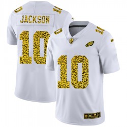 NFL Philadelphia Eagles Desean Jackson 10 Nike Flocked Leopard Print White Jersey