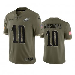 NFL Philadelphia Eagles Gardner Minshew II 10 Nike 2022 Salute to Service Jersey