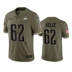 NFL Philadelphia Eagles Jason Kelce 62 Nike 2022 Salute to Service Jersey