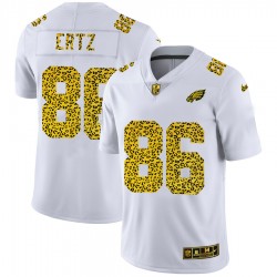 NFL Philadelphia Eagles Zach Ertz 86 Nike Flocked Leopard Print White Jersey