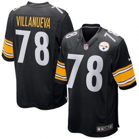 NFL Pittsburgh Steelers Alejandro Villanueva 78 Nike Black Jersey