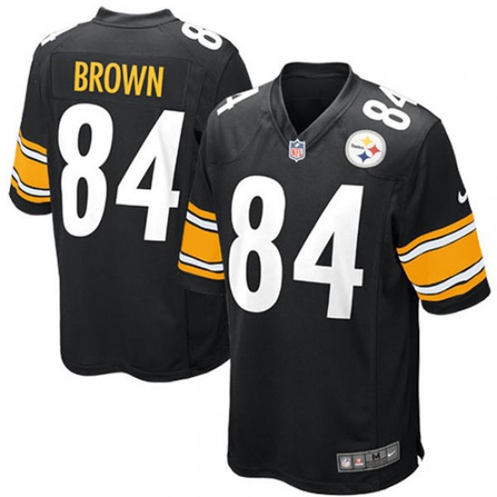 NFL Pittsburgh Steelers Antonio Brown 84 Nike Black Jersey