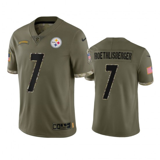 NFL Pittsburgh Steelers Ben Roethlisberger 7 Nike 2022 Salute to Service Jersey