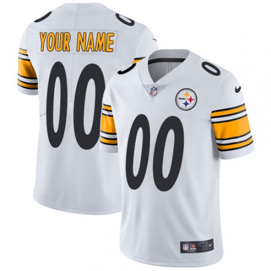 NFL Pittsburgh Steelers Custom White Jersey