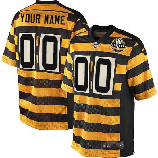 NFL Pittsburgh Steelers Custom Yellow Black Jersey