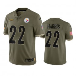 NFL Pittsburgh Steelers Najee Harris 22 Nike 2022 Salute to Service Jersey
