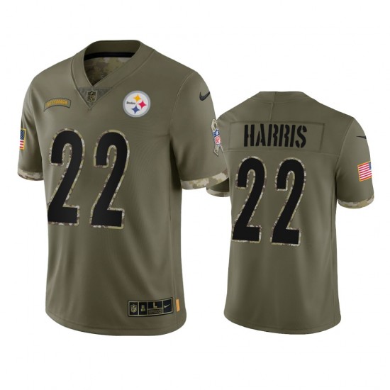NFL Pittsburgh Steelers Najee Harris 22 Nike 2022 Salute to Service Jersey