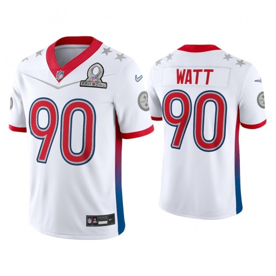 NFL Pittsburgh Steelers T J Watt 90 Nike White 2022 AFC Pro Bowl Jersey