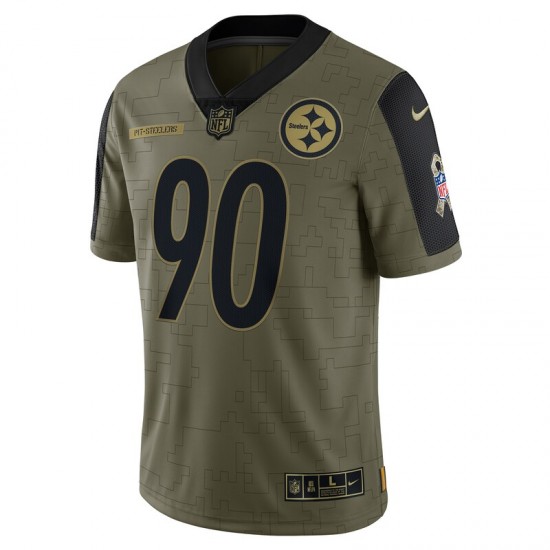 NFL Pittsburgh Steelers T.J. Watt 90 Nike 2021 Salute to Service Jersey