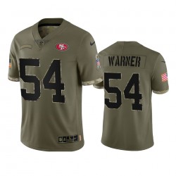 NFL San Francisco 49ers Fred Warner 54 Nike 2022 Salute to Service Jersey