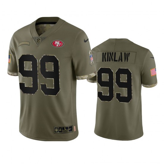 NFL San Francisco 49ers Javon Kinlaw 99 Nike 2022 Salute to Service Jersey