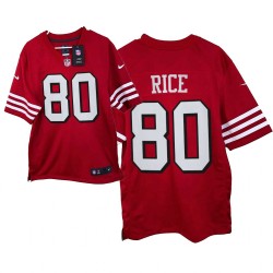 NFL San Francisco 49ers Jerry Rice 80 Nike Red 2021 Throwback Jersey