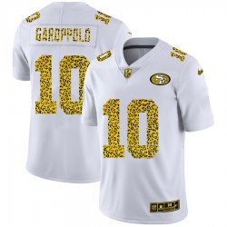 NFL San Francisco 49ers Jimmy Garoppolo 10 Nike Flocked Leopard Print White Jersey