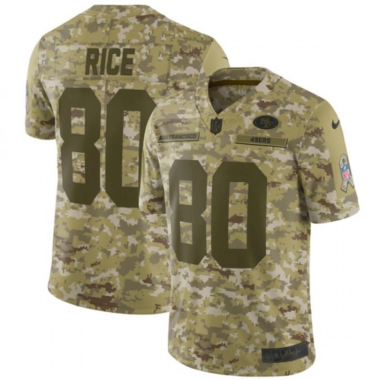 NFL San Francisco 49ers RICE 80 Nike Salute to Service Jersey