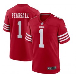 NFL San Francisco 49ers Ricky Pearsall Nike Scarlet 2024 Draft Jersey