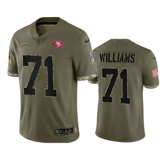 NFL San Francisco 49ers Trent Williams 71 Nike 2022 Salute to Service Jersey