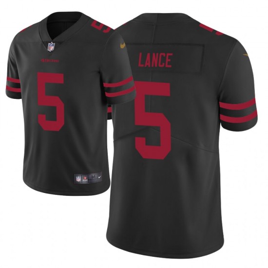 NFL San Francisco 49ers Trey Lance 5 Nike Black 2021 Draft Jersey
