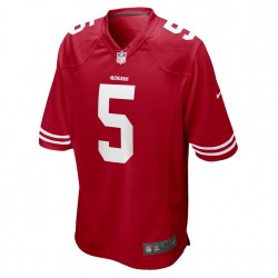 NFL San Francisco 49ers Trey Lance 5 Nike Red 2021 Draft Jersey