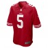 NFL San Francisco 49ers Trey Lance 5 Nike Red 2021 Draft Jersey