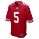 NFL San Francisco 49ers Trey Lance 5 Nike Red 2021 Draft Jersey