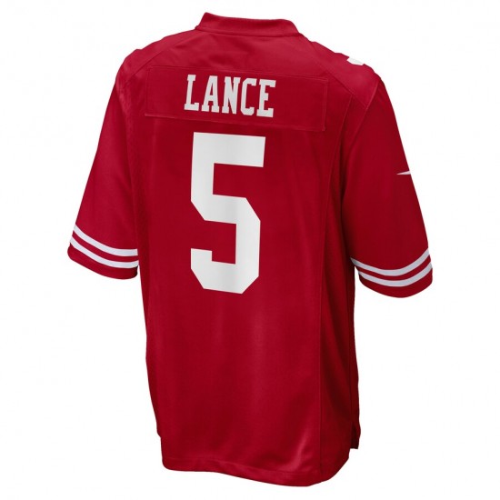 NFL San Francisco 49ers Trey Lance 5 Nike Red 2021 Draft Jersey