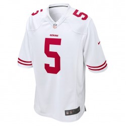 NFL San Francisco 49ers Trey Lance 5 Nike White 2021 Draft Jersey