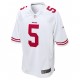 NFL San Francisco 49ers Trey Lance 5 Nike White 2021 Draft Jersey