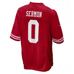 NFL San Francisco 49ers Trey Sermon Nike Red 2021 Draft Jersey