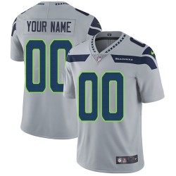 NFL Seattle Seahawks Custom Grey Jersey