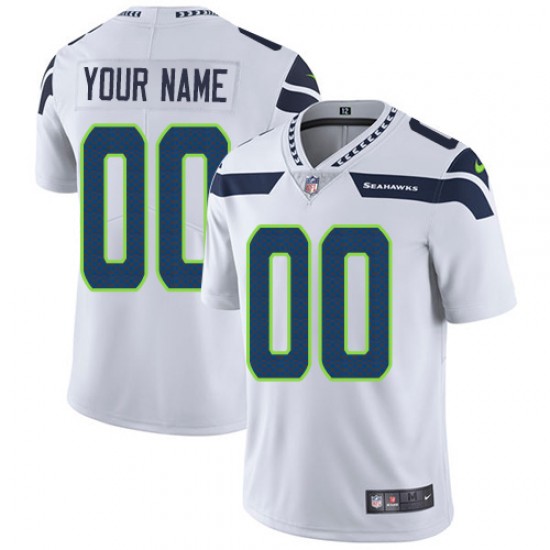 NFL Seattle Seahawks Custom White Jersey