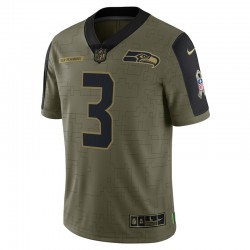 NFL Seattle Seahawks Russell Wilson 3 Nike 2021 Salute to Service Jersey