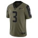 NFL Seattle Seahawks Russell Wilson 3 Nike 2021 Salute to Service Jersey