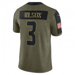 NFL Seattle Seahawks Russell Wilson 3 Nike 2021 Salute to Service Jersey