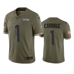 NFL Seattle Seahawks Wayne Eskridge 1 Nike 2022 Salute to Service Jersey