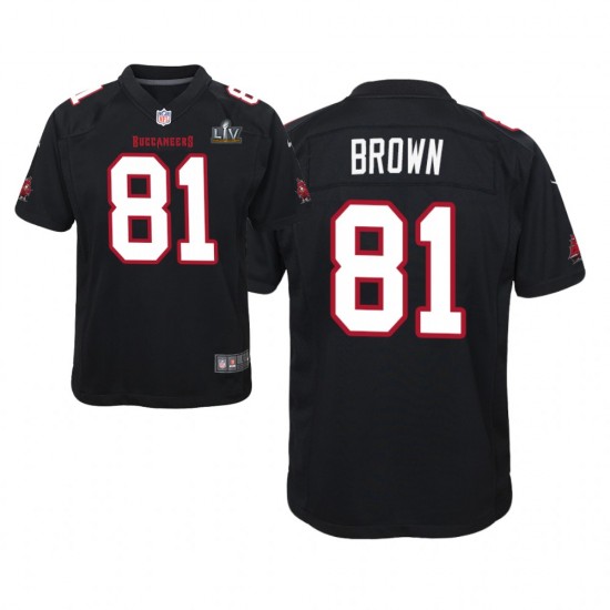 NFL Tampa Bay Buccaneers Antonio Brown 81 Nike Black 2021 Super Bowl LV Jersey