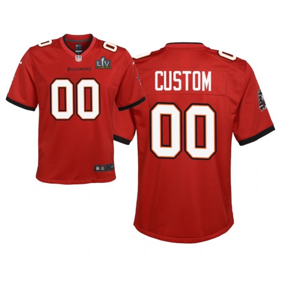 NFL Tampa Bay Buccaneers Custom Nike Red 2021 Super Bowl LV Jersey