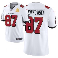 NFL Tampa Bay Buccaneers Rob Gronkowski 87 Nike White 2021 Super Bowl LV Champions Jersey