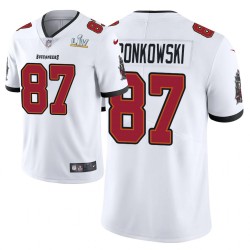 NFL Tampa Bay Buccaneers Rob Gronkowski 87 Nike White 2021 Super Bowl LV Jersey