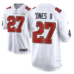 NFL Tampa Bay Buccaneers Ronald Jones II 27 Nike White 2021 Super Bowl LV Jersey