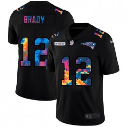 NFL Tampa Bay Buccaneers Tom Brady 12 Nike 2020 Multicolor Black Jersey