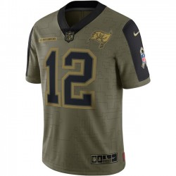 NFL Tampa Bay Buccaneers Tom Brady 12 Nike 2021 Salute to Service Jersey