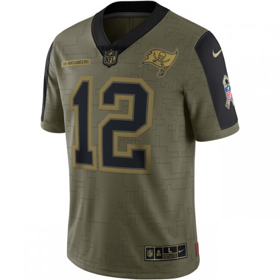 NFL Tampa Bay Buccaneers Tom Brady 12 Nike 2021 Salute to Service Jersey