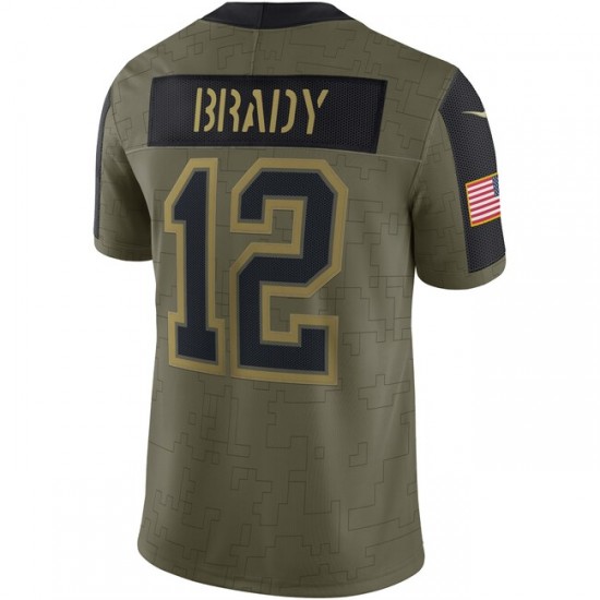 NFL Tampa Bay Buccaneers Tom Brady 12 Nike 2021 Salute to Service Jersey